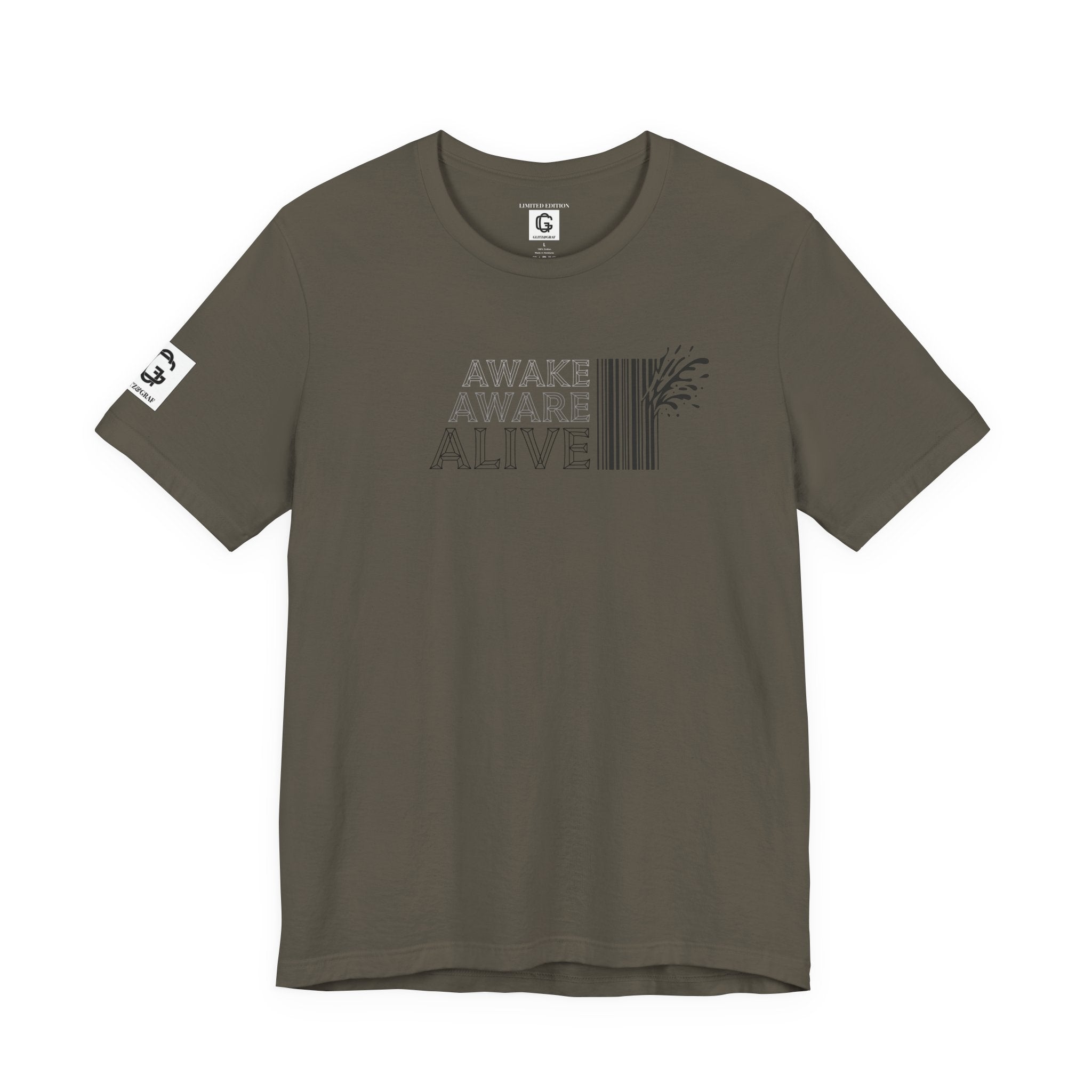 Awake Aware Alive – Unisex Jersey Short Sleeve Tee