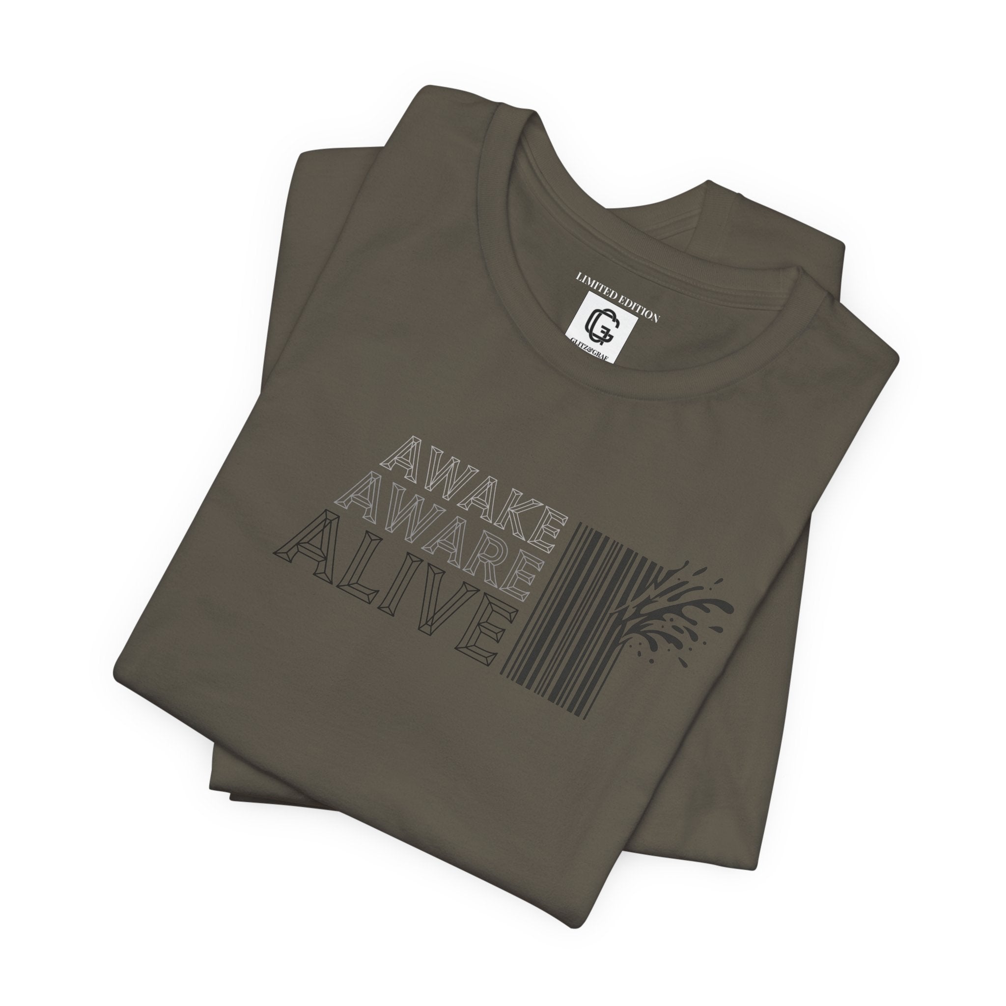Awake Aware Alive – Unisex Jersey Short Sleeve Tee