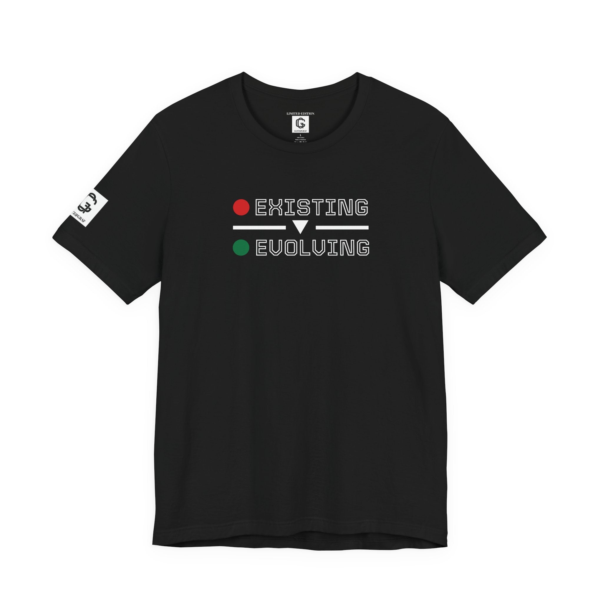 Existing → Evolving – Unisex Jersey Short Sleeve Tee