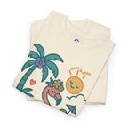 Beach Vibes Flamingo – for Her | Unisex Heavy Cotton T-Shirt (Gildan 5000), 100% Cotton, S–5XL