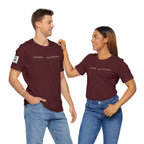 Look back. Look forward. – Unisex Jersey Short Sleeve Tee