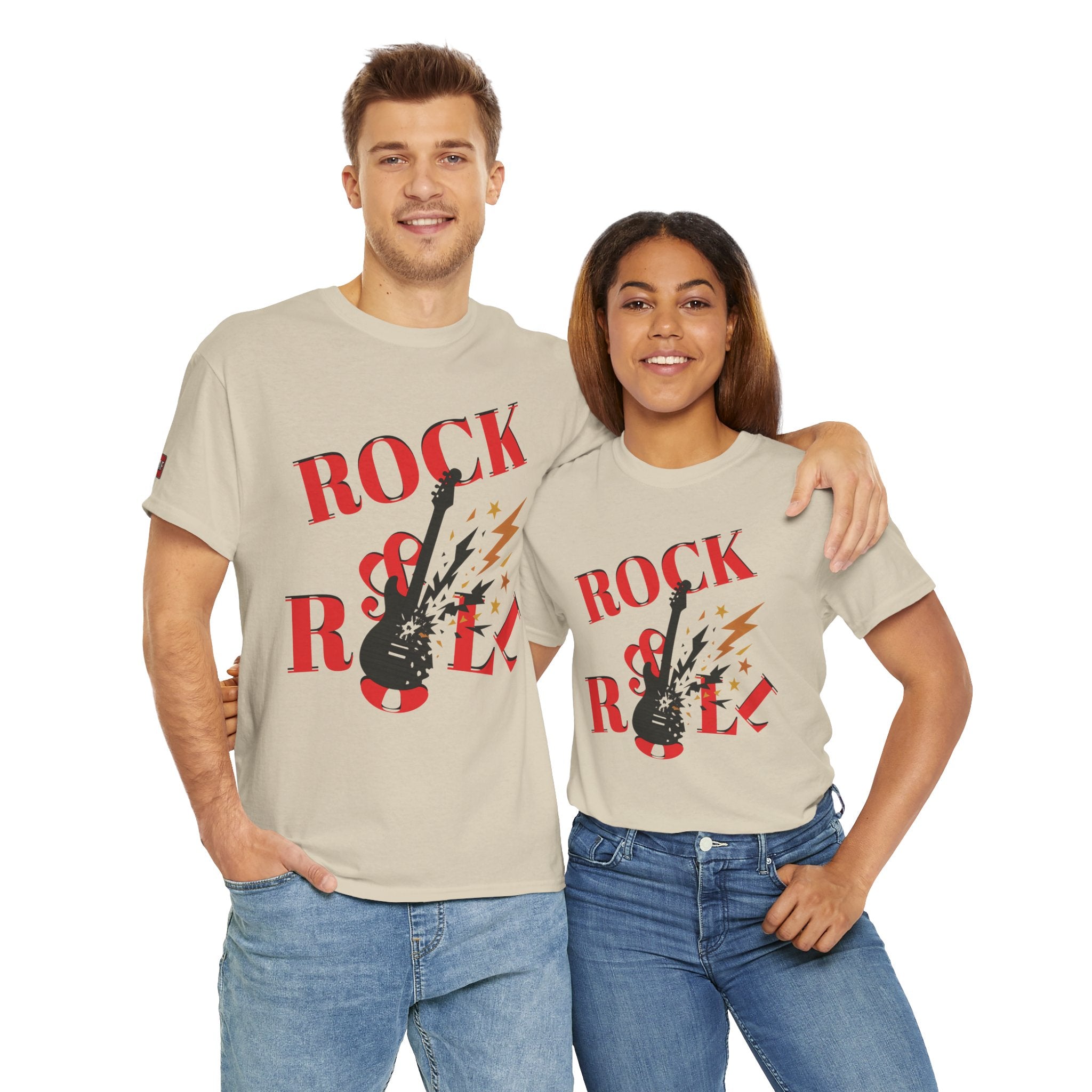 Rock&Roll T-shirt | Unisex Heavy Cotton T-Shirt (Gildan 5000), 100% Cotton, S–5XL