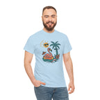 Tropical Flamingo — For Him | Unisex Heavy Cotton T-Shirt (Gildan 5000), 100% Cotton, S–5XL