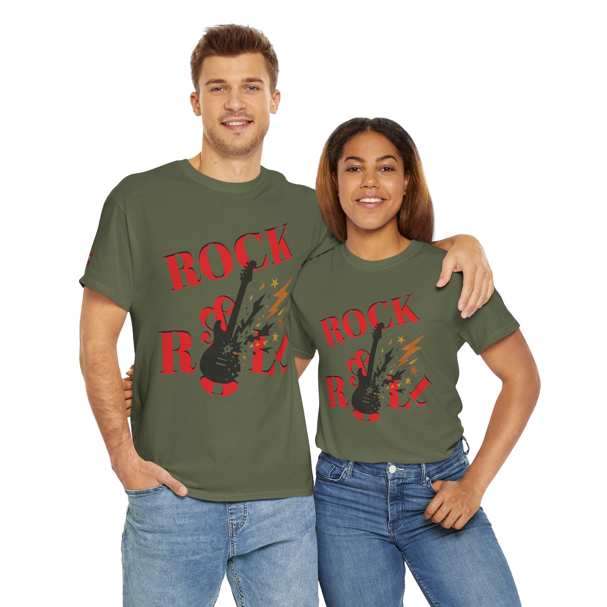 Rock&Roll T-shirt | Unisex Heavy Cotton T-Shirt (Gildan 5000), 100% Cotton, S–5XL