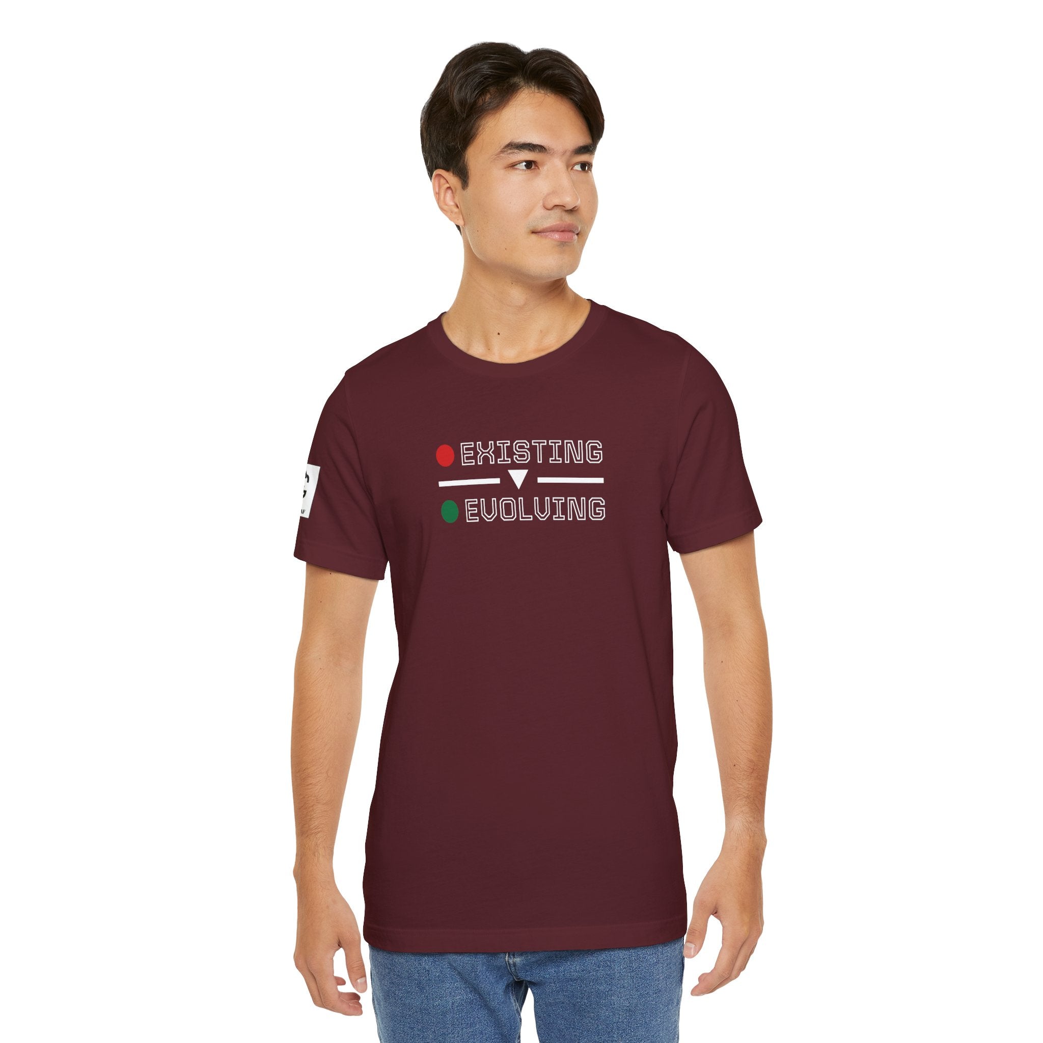 Existing → Evolving – Unisex Jersey Short Sleeve Tee