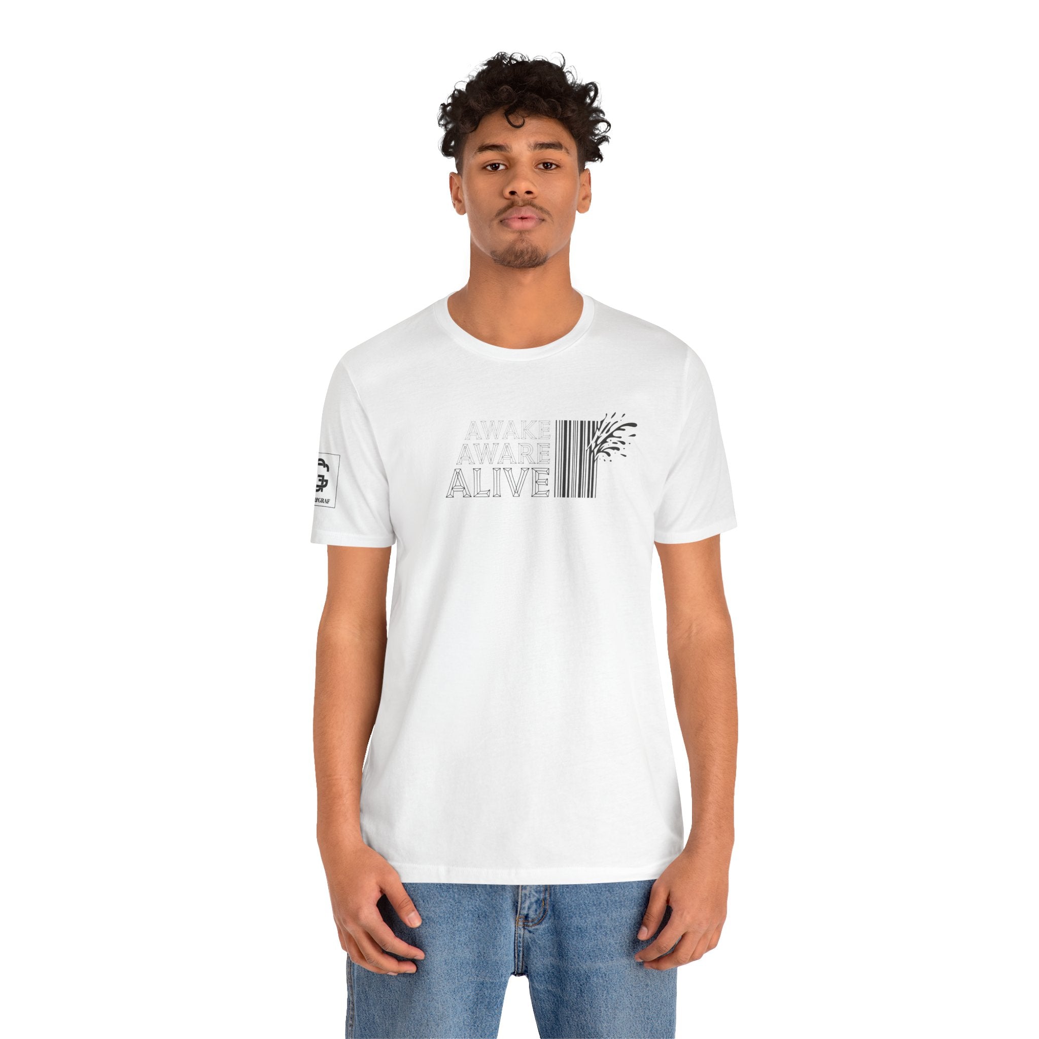 Awake Aware Alive – Unisex Jersey Short Sleeve Tee
