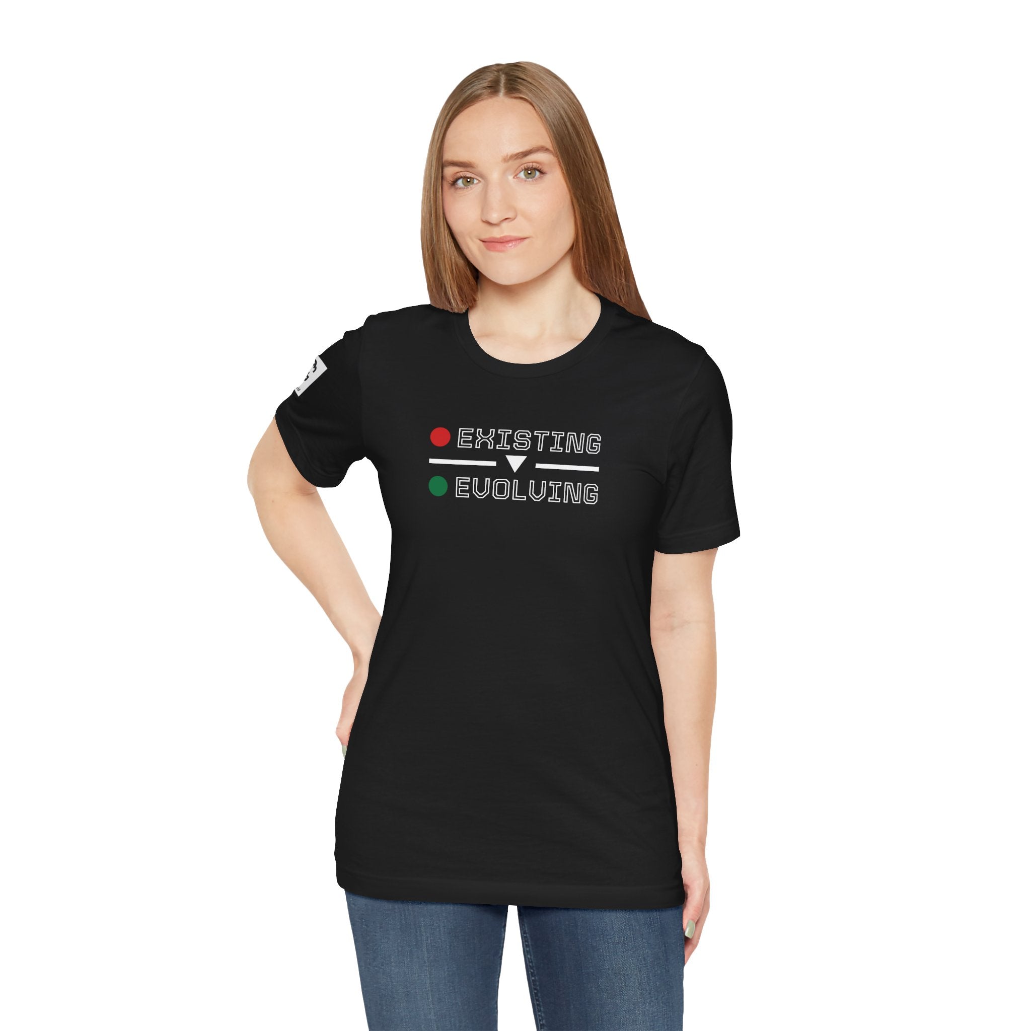 Existing → Evolving – Unisex Jersey Short Sleeve Tee