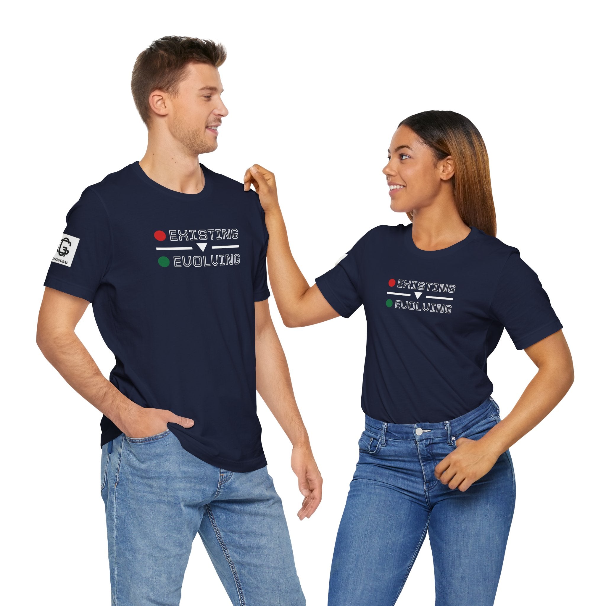 Existing → Evolving – Unisex Jersey Short Sleeve Tee