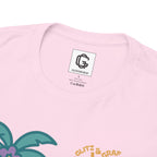 Beach Vibes Flamingo – for Her | Unisex Heavy Cotton T-Shirt (Gildan 5000), 100% Cotton, S–5XL