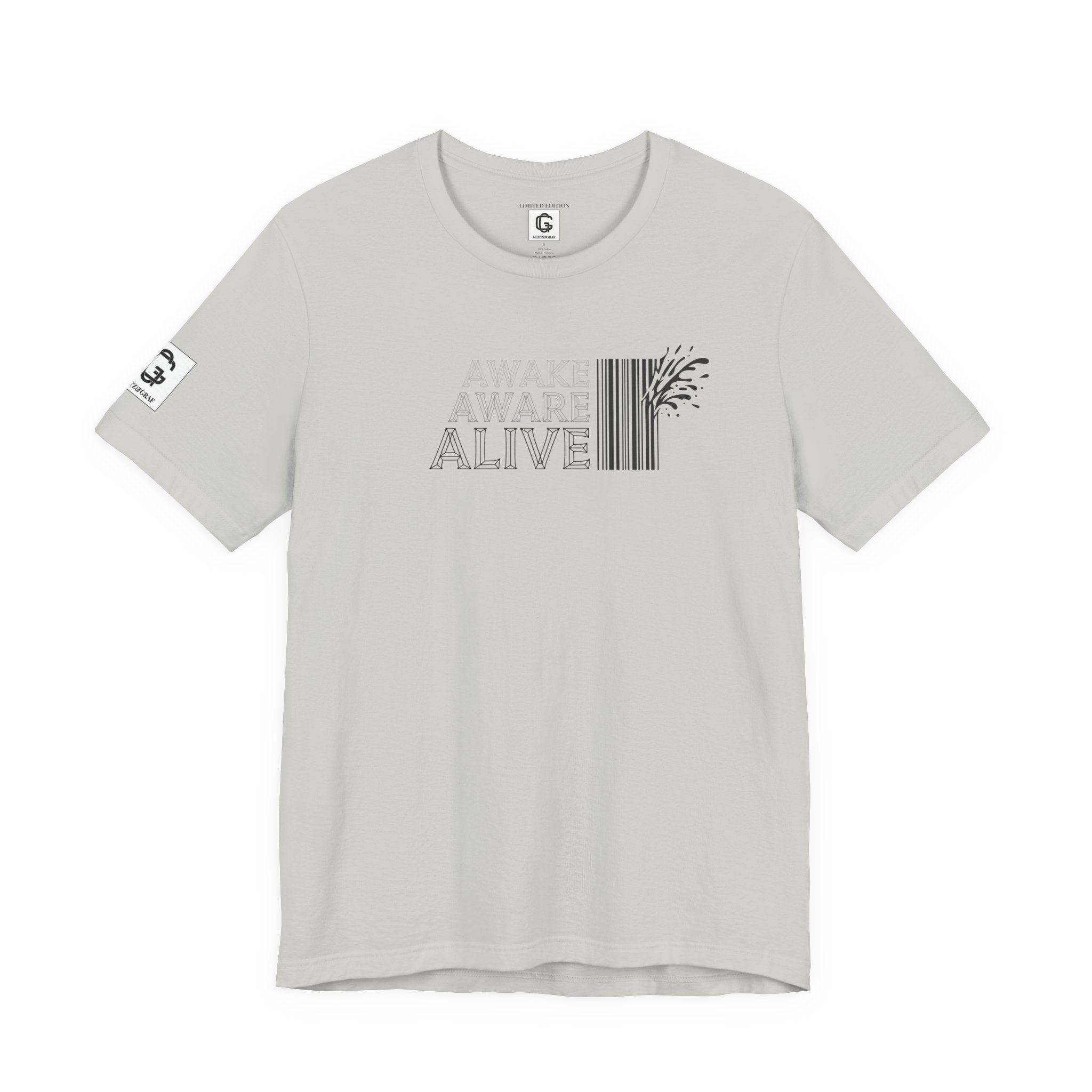 Awake Aware Alive – Unisex Jersey Short Sleeve Tee
