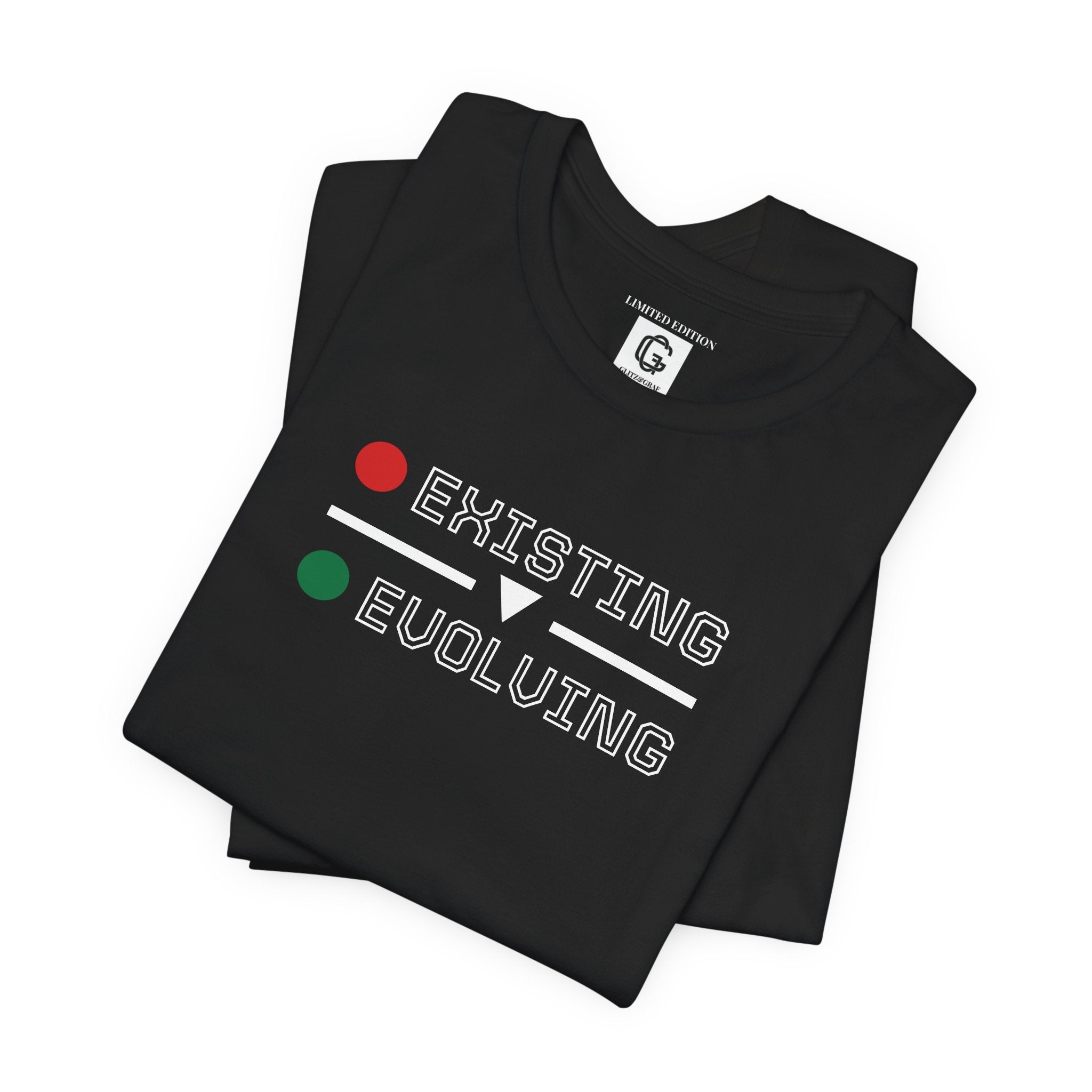 Existing → Evolving – Unisex Jersey Short Sleeve Tee
