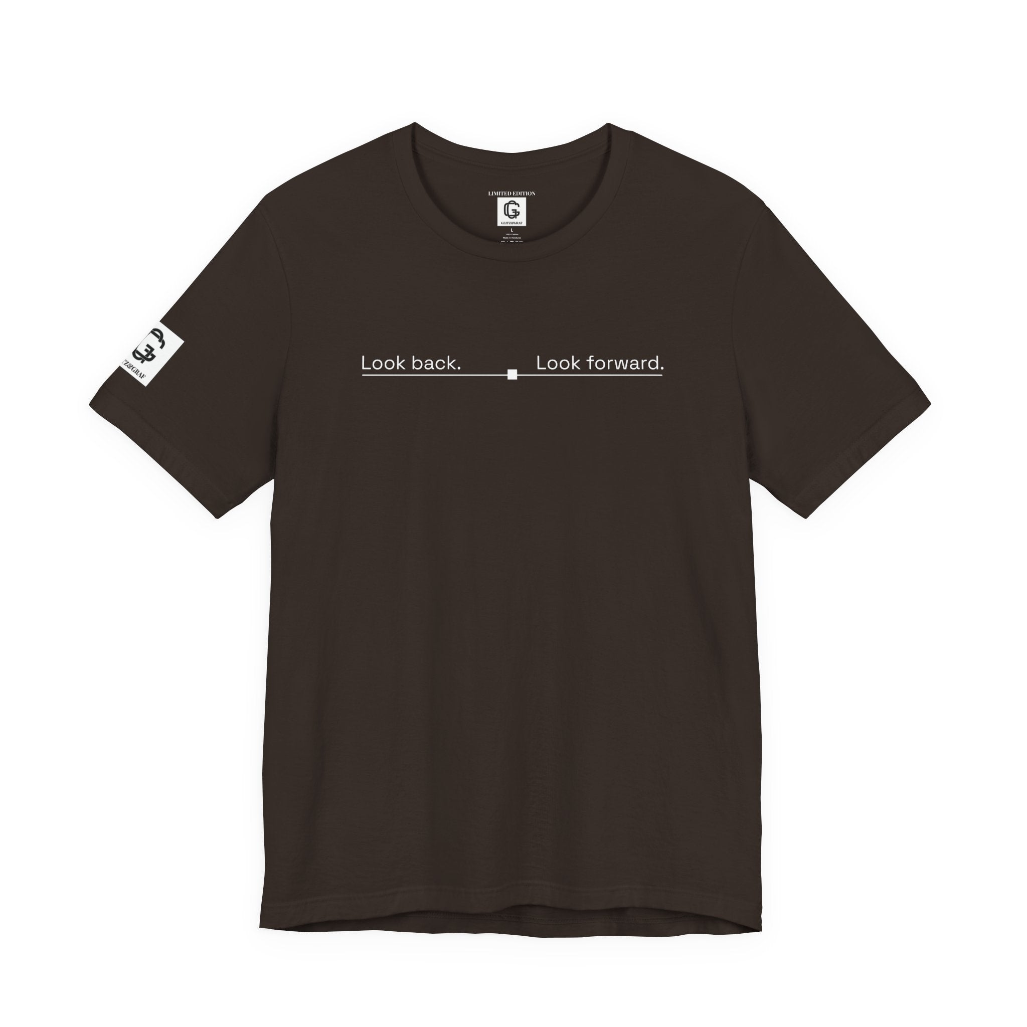 Look back. Look forward. – Unisex Jersey Short Sleeve Tee