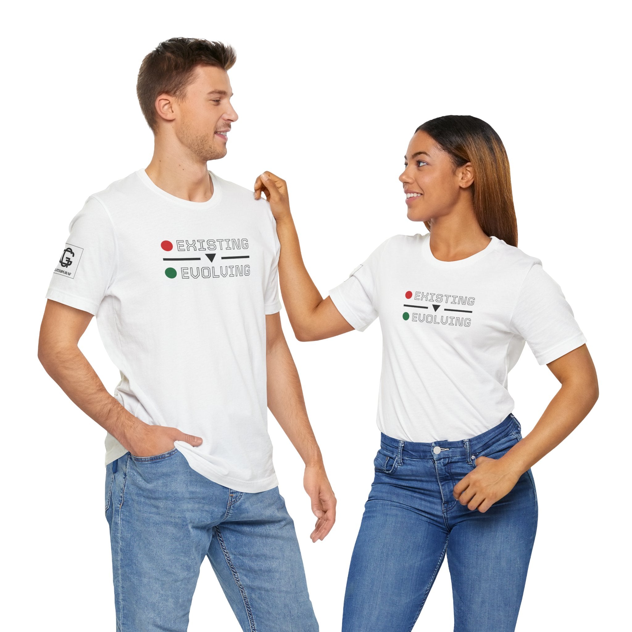 Existing → Evolving – Unisex Jersey Short Sleeve Tee