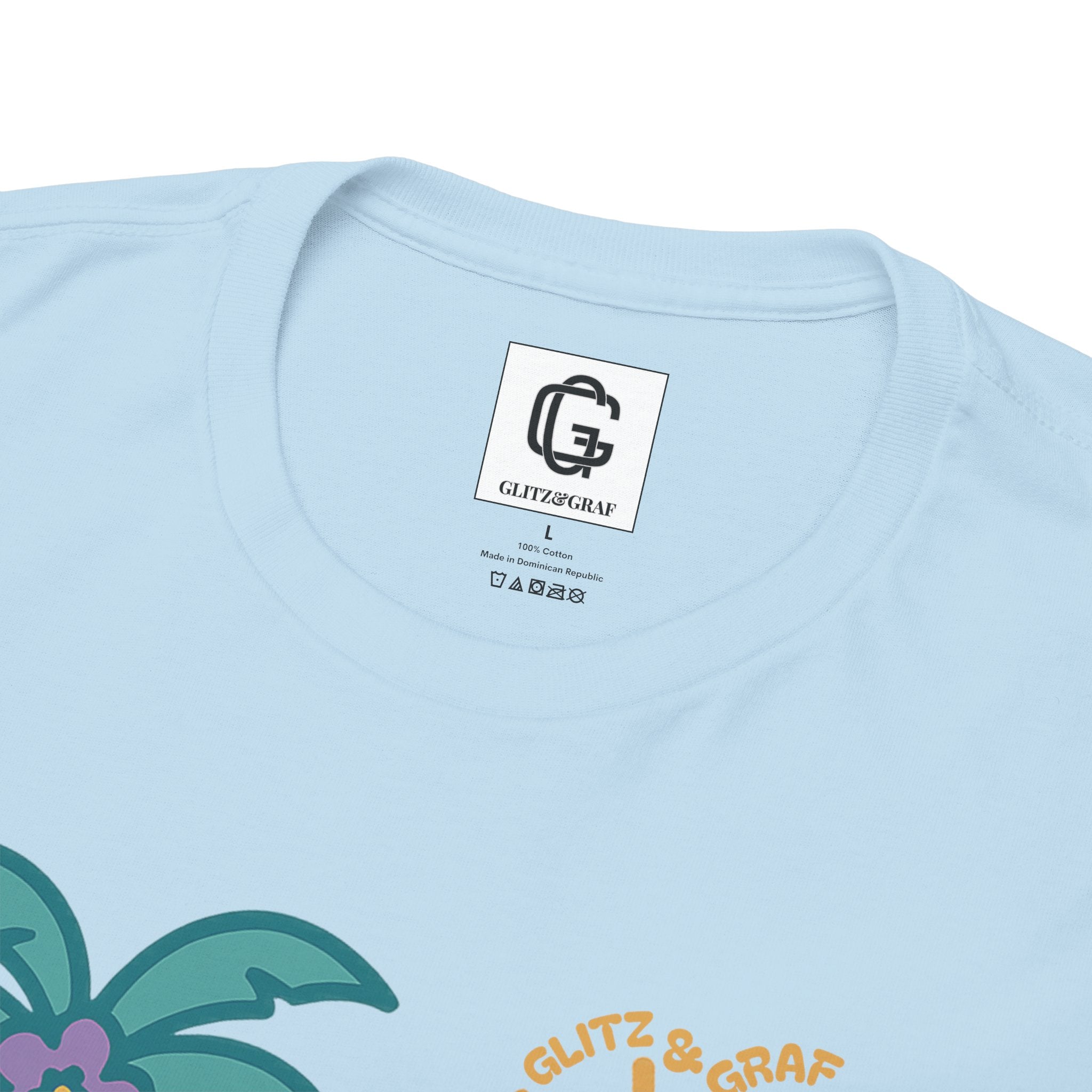 Beach Vibes Flamingo – for Her | Unisex Heavy Cotton T-Shirt (Gildan 5000), 100% Cotton, S–5XL