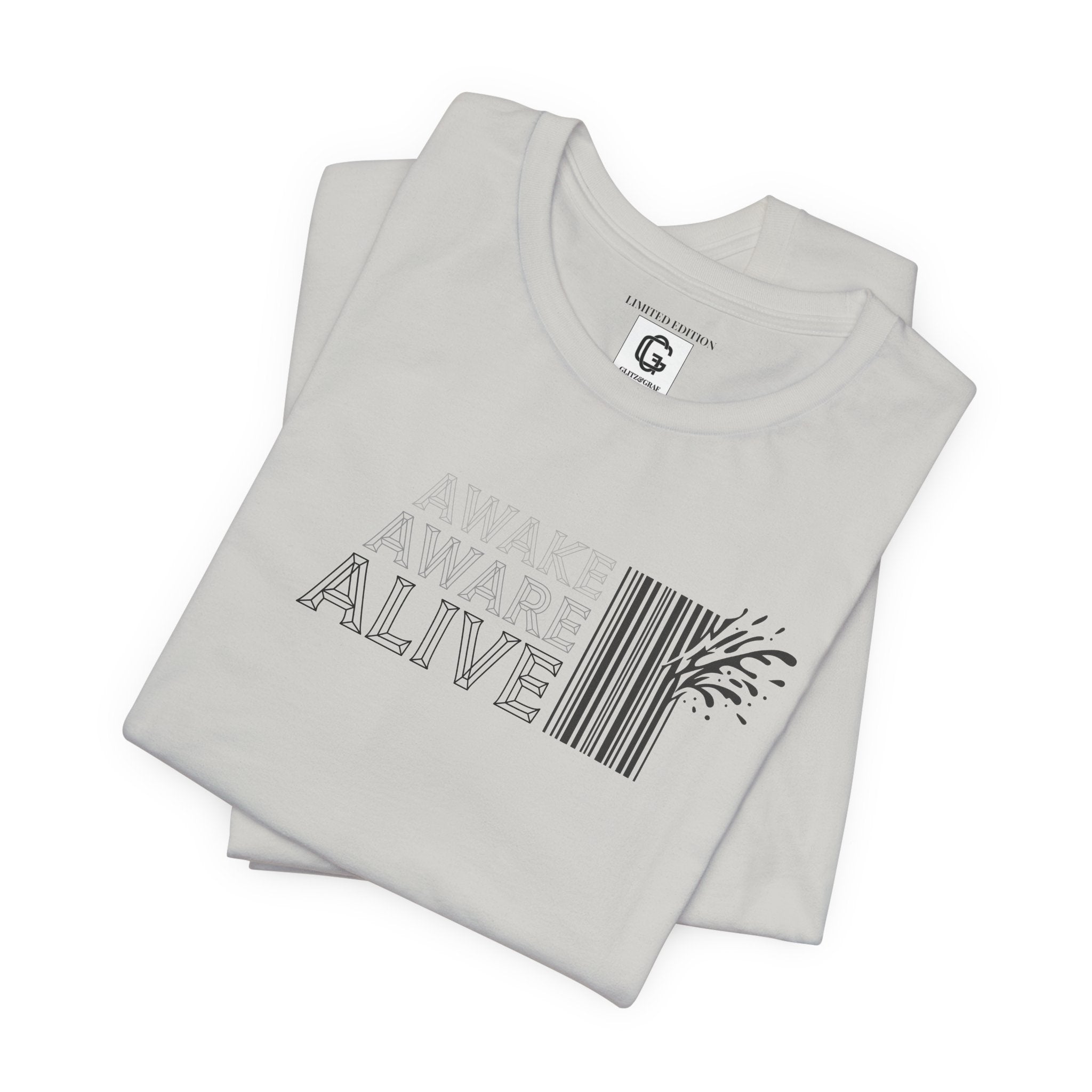 Awake Aware Alive – Unisex Jersey Short Sleeve Tee