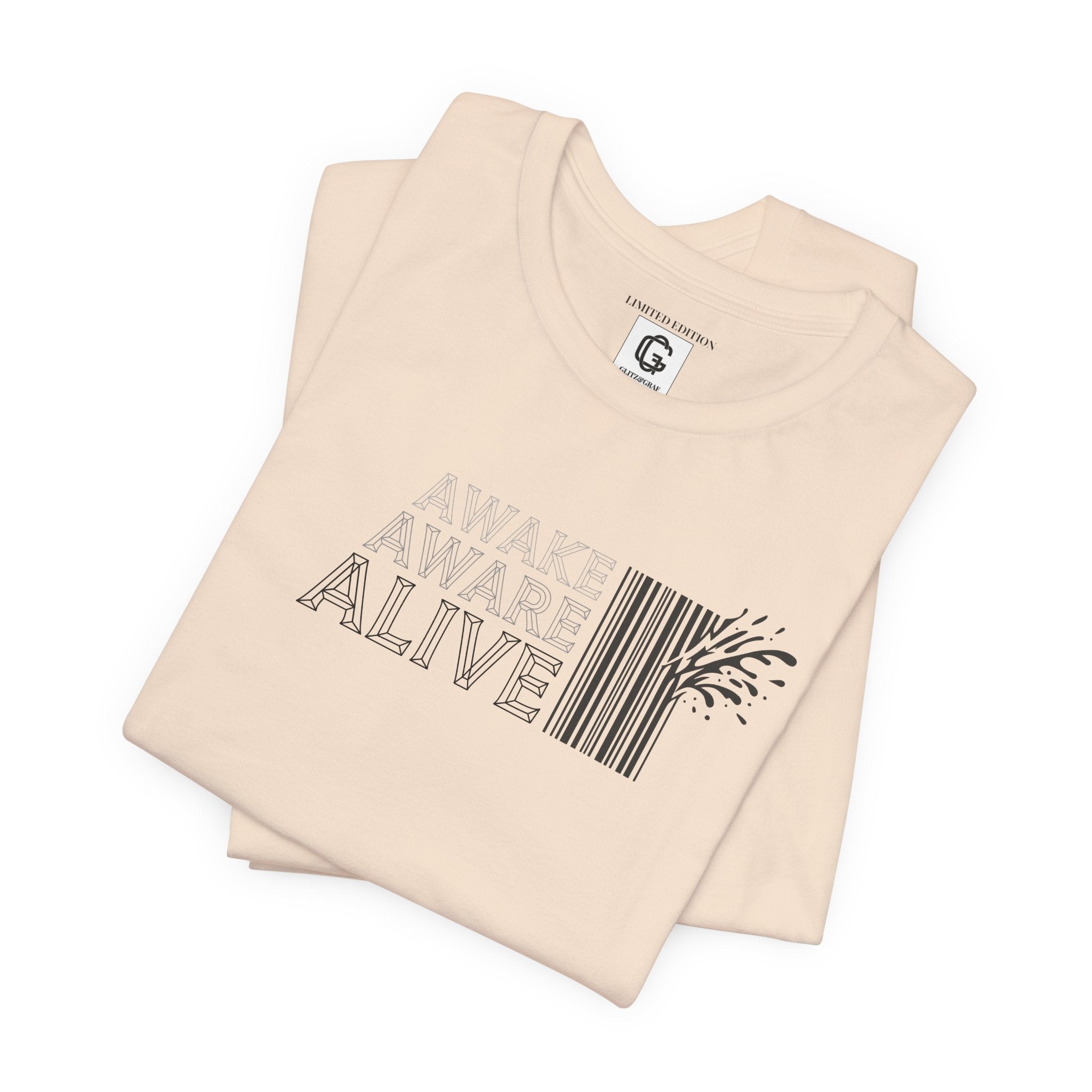 Awake Aware Alive – Unisex Jersey Short Sleeve Tee