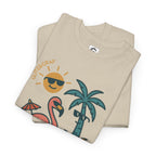 Tropical Flamingo — For Him | Unisex Heavy Cotton T-Shirt (Gildan 5000), 100% Cotton, S–5XL